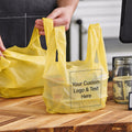 Custom 1/12 X-Small Size 0.59 Mil/15 Microns Plastic T-Shirt Bags