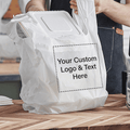 Custom 1/6 Standard Size 0.78 Mil/20 Microns Plastic T-Shirt Bags