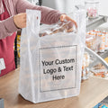 Custom 1/6 Standard Size 0.59 Mil/15 Microns Plastic T-Shirt Bags