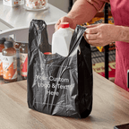 Custom 1/8 Small Size 0.59 Mil/15 Microns Plastic T-Shirt Bags