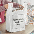 Custom 1/6 Standard Size Heavy-Duty Plastic T-Shirt To-go Bags