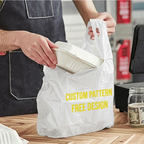Custom Heavy-Duty Plastic T-Shirt To-go Bags