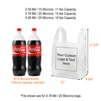 Custom 1/8 Small Size Plastic T-Shirt Bags
