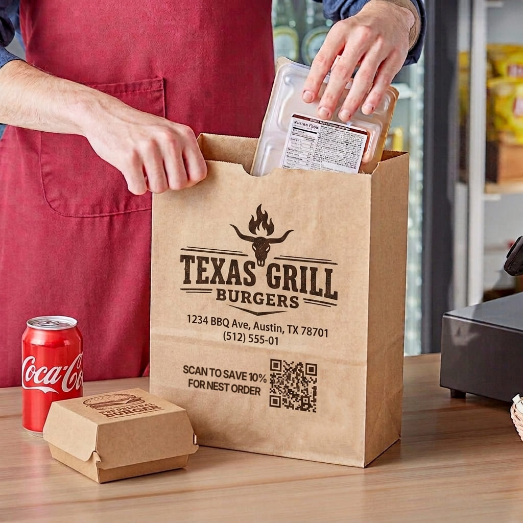 Custom Kraft Paper SOS Bags